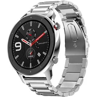 سوار ستانلس ستيل متوافق مع ساعة Amazfit GTR 47mm