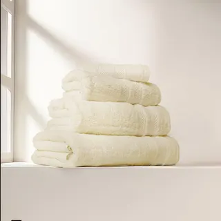 منشفة قطنية مضفرة من Pacha Home - كريمي 50x100 سم