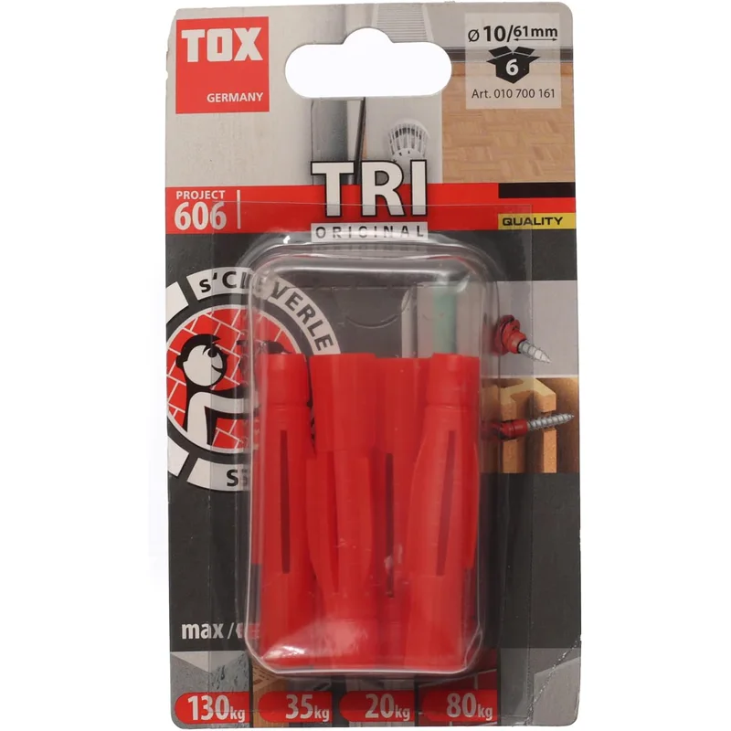 طقم مسامير تثبيت TOX TRI 10/61 للخرسانة