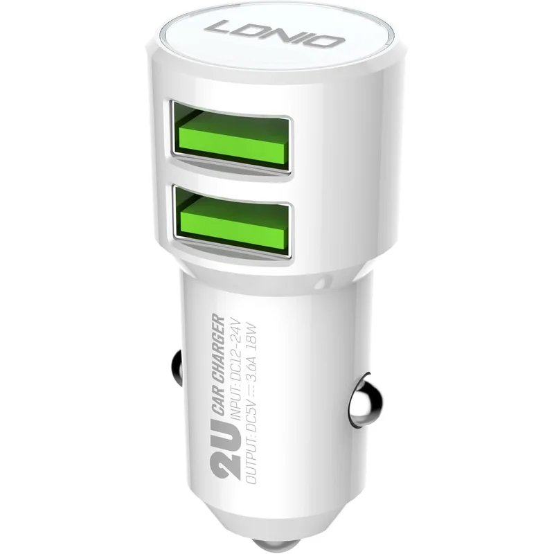 شاحن سيارة LDNIO C309 سريع بمنفذين USB