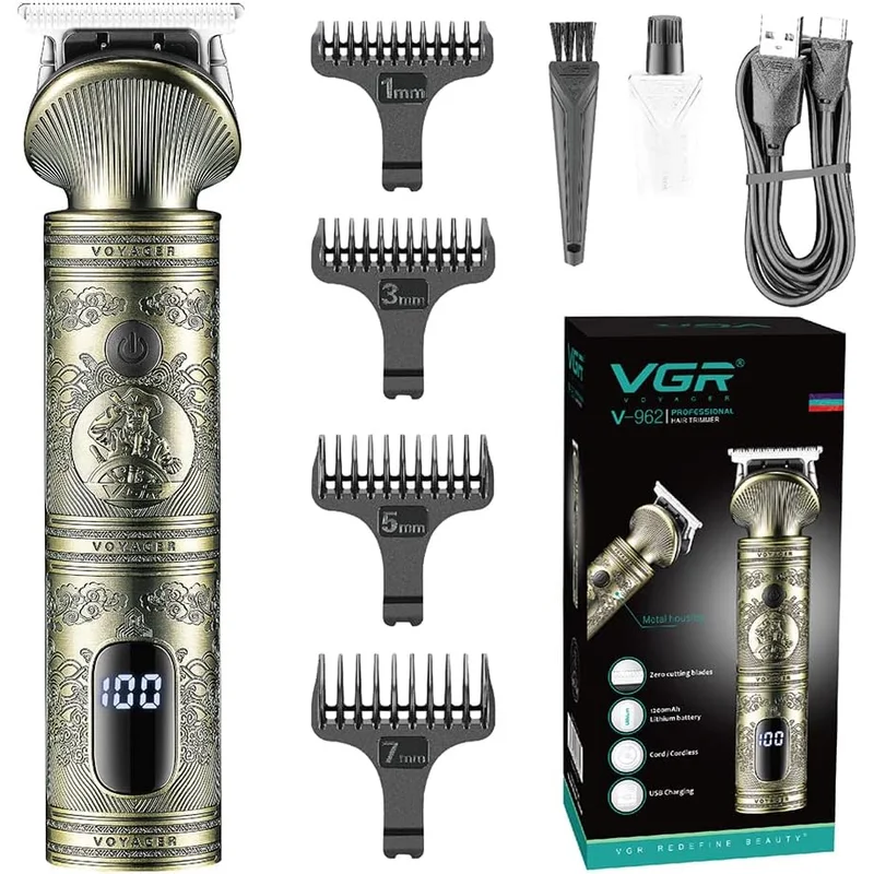 ماكينة حلاقة شعر احترافية VGR V-962 لاسلكية USB