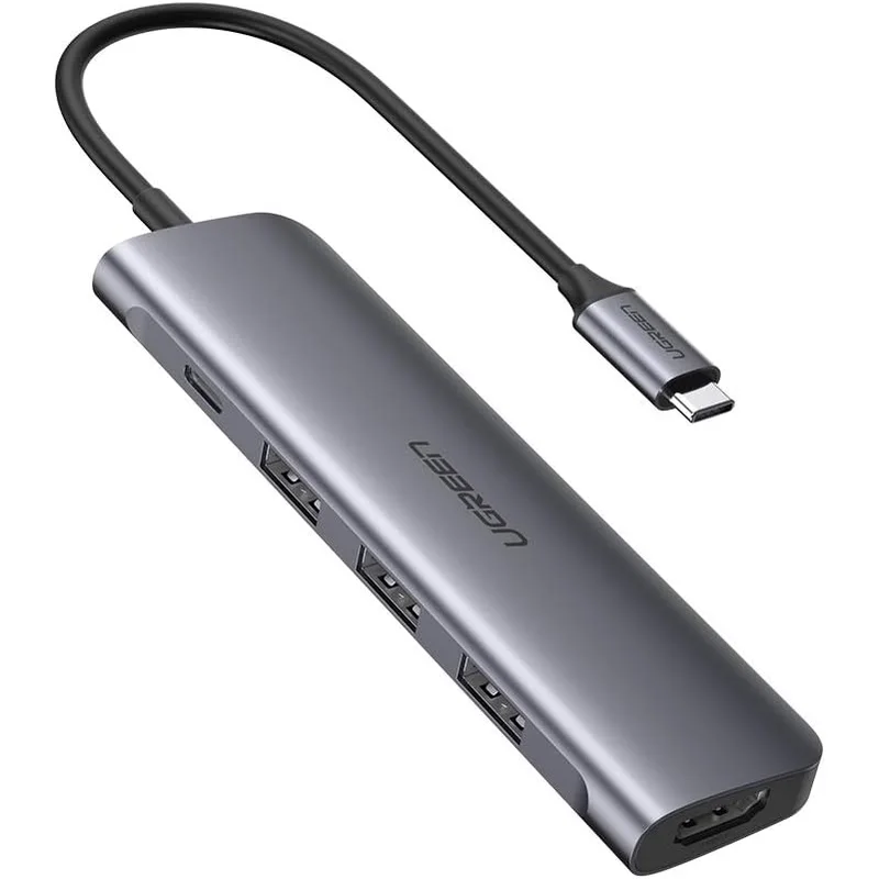 موزع USB Type-C من UGREEN مع HDMI و 3 منافذ USB