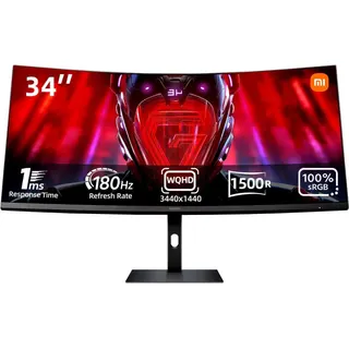 شاشة ألعاب منحنية من شاومي 34 بوصة WQHD 180Hz