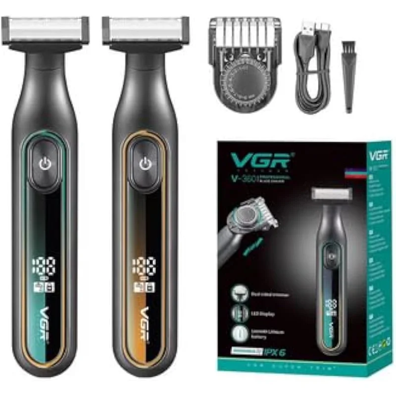 ماكينة تشذيب لحية VGR V-360 لاسلكية قابلة لإعادة الشحن