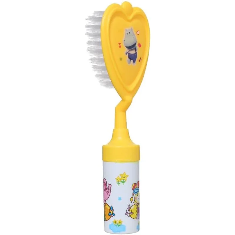 طقم عناية شعر للأطفال فرشاة ومشط بالموسيقى أصفر DR-A-544