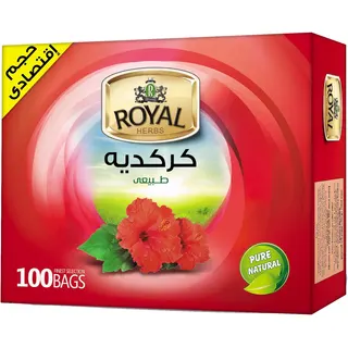 شاي كركديه من Royal في أكياس 100 كيس