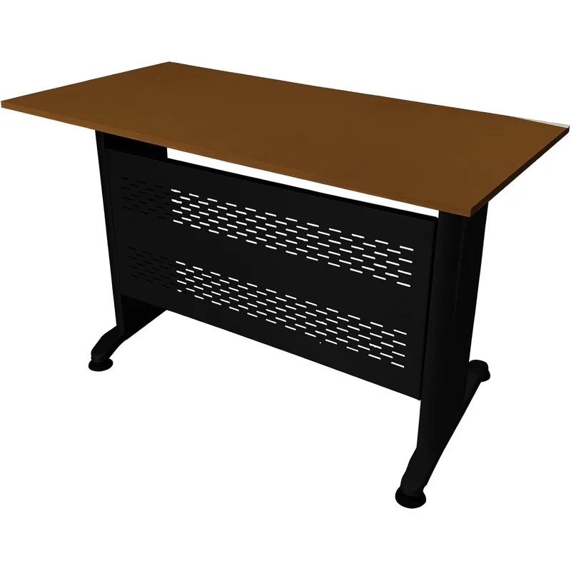 مكتب منزلي معدني متين من هوم جاليري - أسود وبني