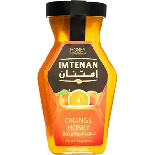 عسل زهرة الحمضيات من Imtenan عبوة سداسية 450 جم