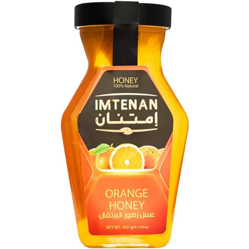 عسل زهرة الحمضيات من Imtenan عبوة سداسية 450 جم