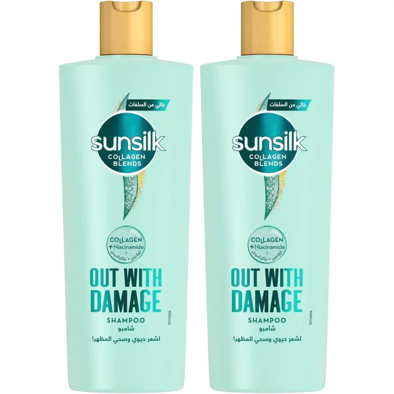 شامبو Sunsilk خالي من السلفات بالكولاجين للشعر التالف