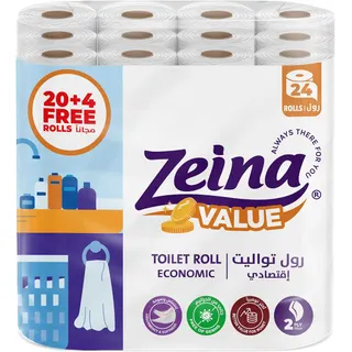 مناديل تواليت اقتصادية من Zina عدد 24 لفة