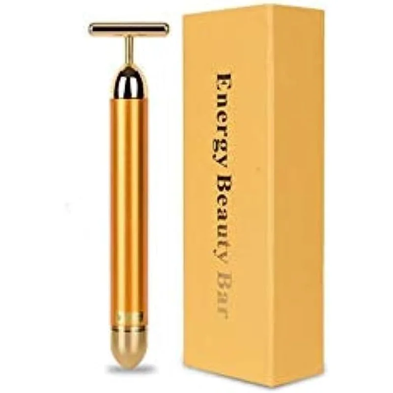 جهاز تدليك الوجه الاهتزازي بالذهب عيار 24 قيراط