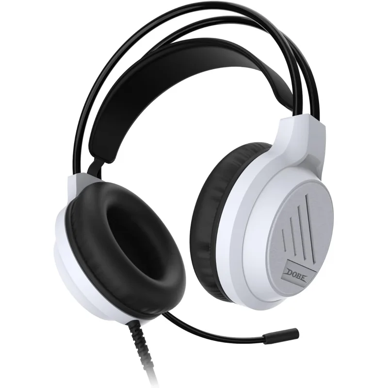 سماعات رأس Dobe TP5-3592 أسود وأبيض للبلاي ستيشن