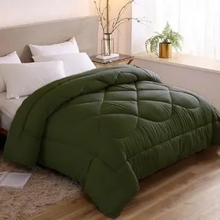 لحاف شتوي فايبر من سنوز مقاس 220×240 سم بلون زيتي
