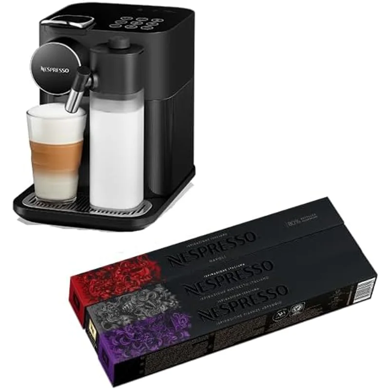 ماكينة قهوة Nespresso Gran Lattissima باللون الأسود