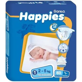 حفاضات هابيز مقاس NewBorn عدد 60 حفاضة