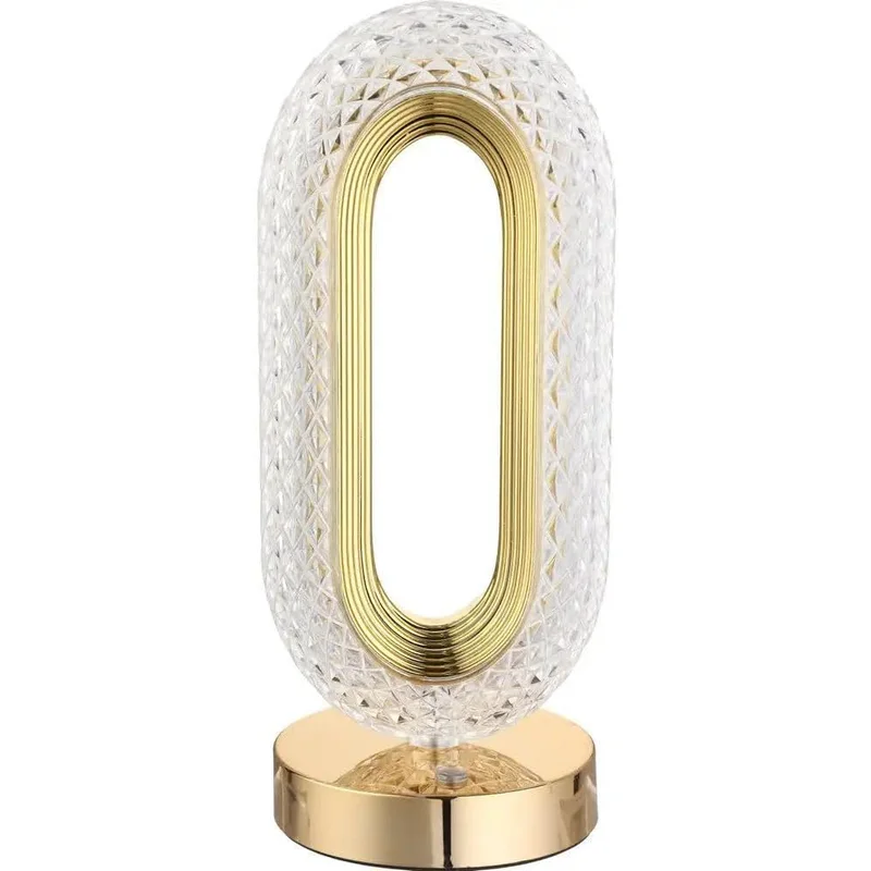 لمبة طاولة LED كريستالية بيضاوية من هوماجاتور - لمس - 3 أوضاع