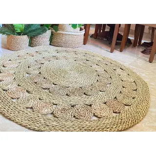 سجادة نصفة طبيعية من Kelmntar بتصميم دوار الشمس 100 سم