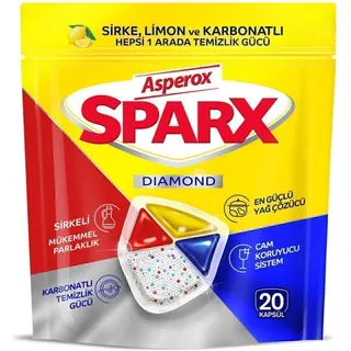 أقراص غسالة الأطباق Sparx Diamond من Asperox - 20 قرص