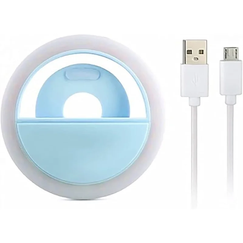إضاءة رينج لايت محمولة للهاتف بشحن USB بثلاثة أوضاع