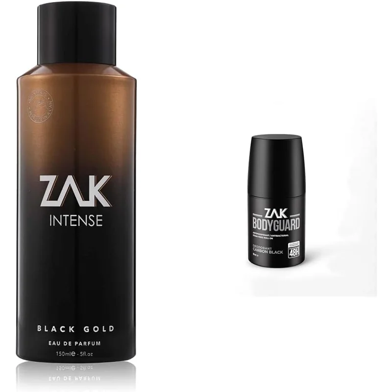 عطر ZAK Intense Black Gold EDP 150 مل مع مزيل عرق مجاني