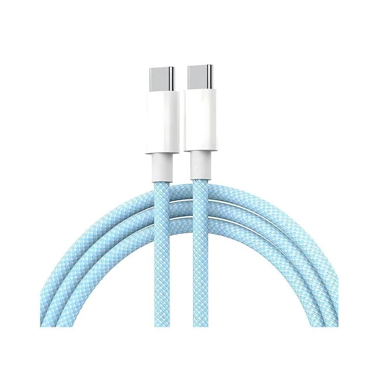 كابل USB-C إلى USB-C من L'AVVENTO بتصميم مضفر 60 واط