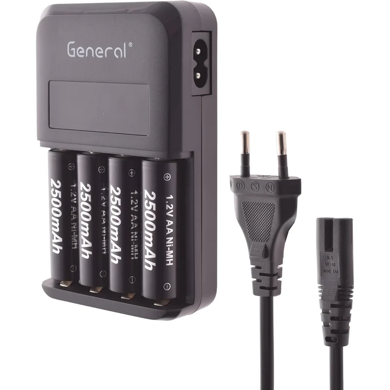 شاحن بطاريات General بقوة 15 واط مع كابل