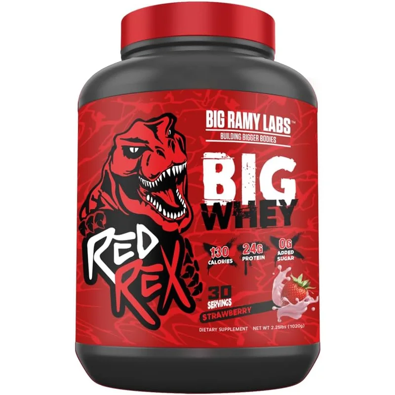 مسحوق بروتين مصل اللبن من Red Rex بيج وي بنكهة الفراولة