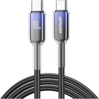 كابل شحن جوي رووم USB مضفر متوافق مع آيفون وسامسونج