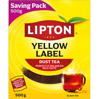 شاي أسود ناعم من Lipton عبوة 500 جرام بمذاق غني