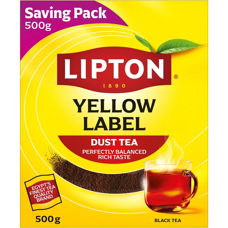 شاي أسود ناعم من Lipton عبوة 500 جرام بمذاق غني