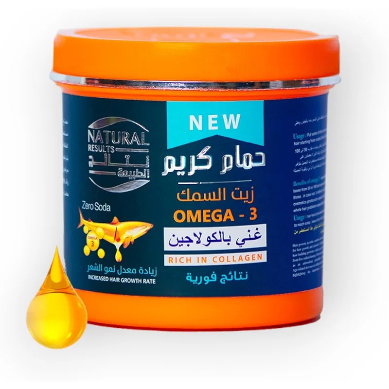 ماسك كريم للشعر بأوميجا 3 من Natural Results - 1 لتر
