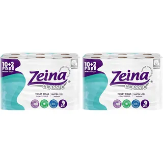 لفائف تواليت مضغوطة من Zeina 12 قطعة