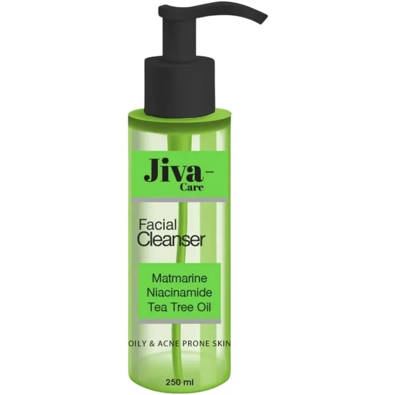غسول وجه من Jiva Care للبشرة الدهنية وحب الشباب بخلاصة شجرة الشاي