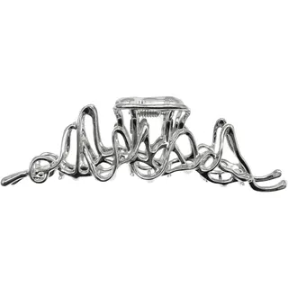 مشابك شعر معدنية من تيتانيا مقاس 11 سم بلون فضي