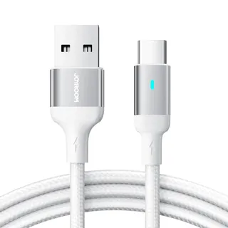 كابل شحن Joyroom S-A10 USB-A إلى USB-C 3A بطول 1.2 متر أبيض