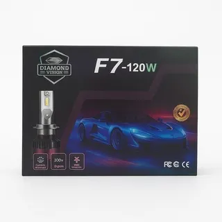 مصباح أمامي ليد F7 مقاس H8 بقدرة 120 واط من Diamond