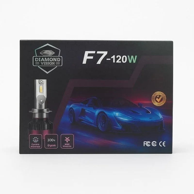 مصباح أمامي ليد F7 مقاس H8 بقدرة 120 واط من Diamond