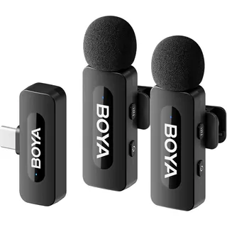 مايكروفون لاسلكي مدمج من BOYA BY-V20 للأجهزة المحمولة
