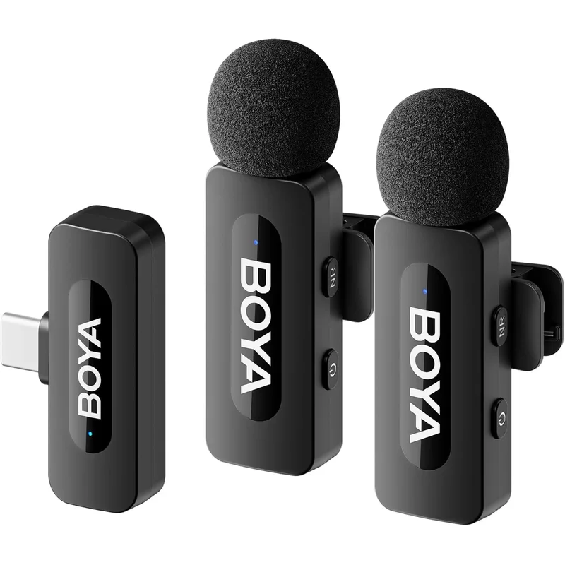 مايكروفون لاسلكي مدمج من BOYA BY-V20 للأجهزة المحمولة