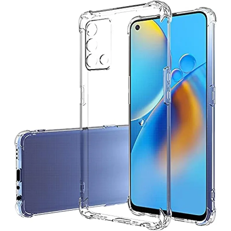 جراب شفاف TPU لهاتف Reno 6 Lite من USTIYA