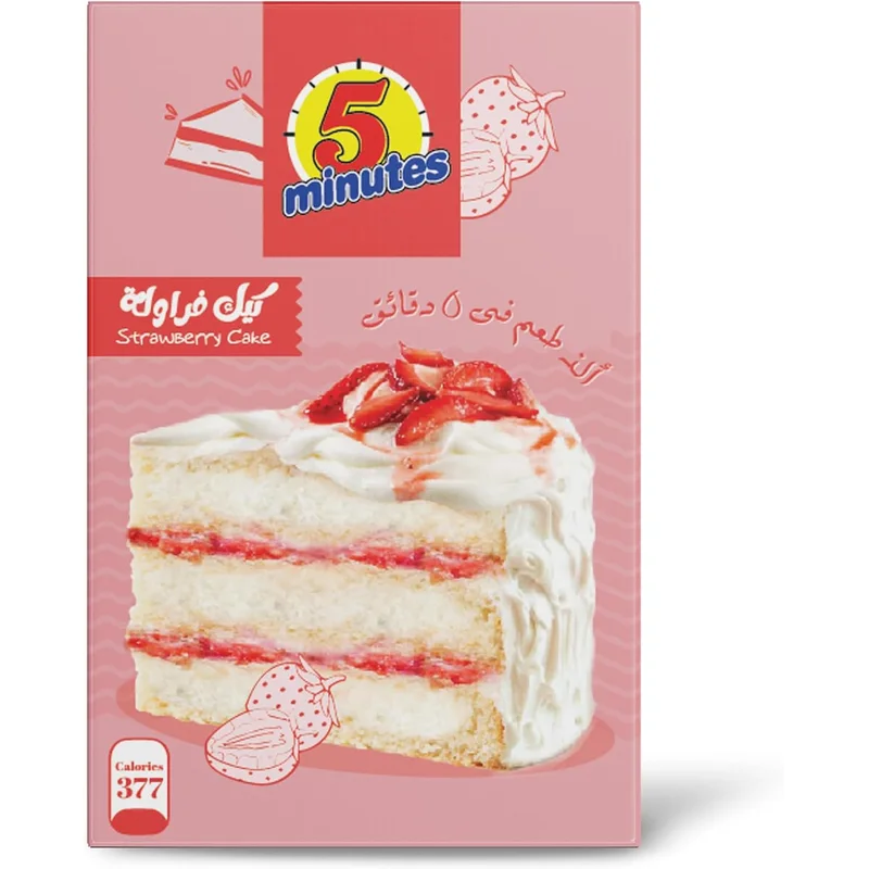 كيك الفراولة من 5 مينتس - 380 جرام