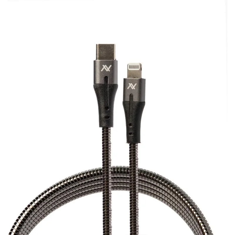 كابل L'AVVENTO USB-C إلى لايتنينج بطول 1 متر فضي