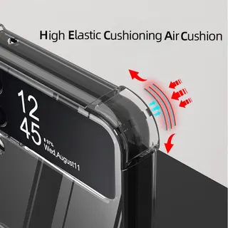 جراب شفاف مغناطيسي لموبايل Samsung Galaxy Z Flip 3 مضاد للصدمات