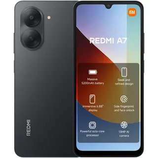 موبايل شاومي ريدمي A7 بشاشة 6.88 بوصة وبطارية 5200mAh