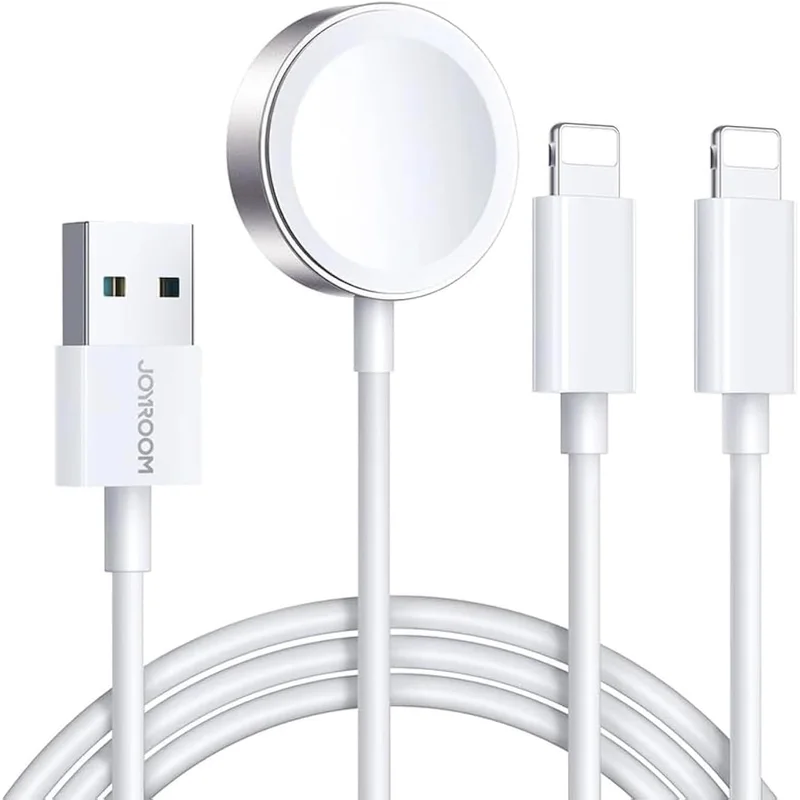 Joyroom S-IW007 3-in-1 iP Watch & Dual Lightning Cable 1.2m - White