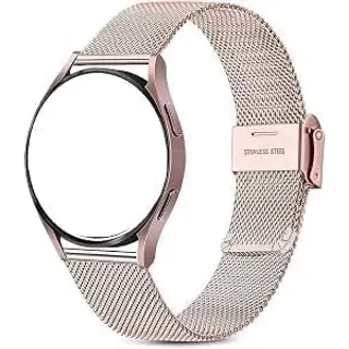 سوار ساعة ذكية ستانلس ستيل متوافق مع Samsung Galaxy Watch