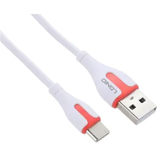 كابل شحن لايتنينج سريع LDNIO LS572 طول 1 متر قطعتين