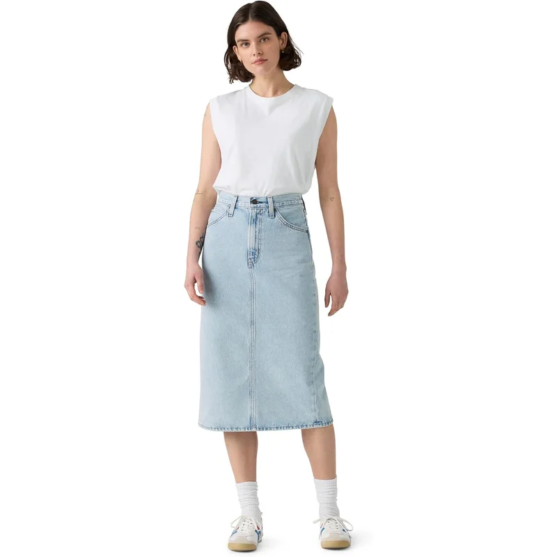 تنورة جينز نسائية بقصة عالية وفتحة خلفية من Levi's