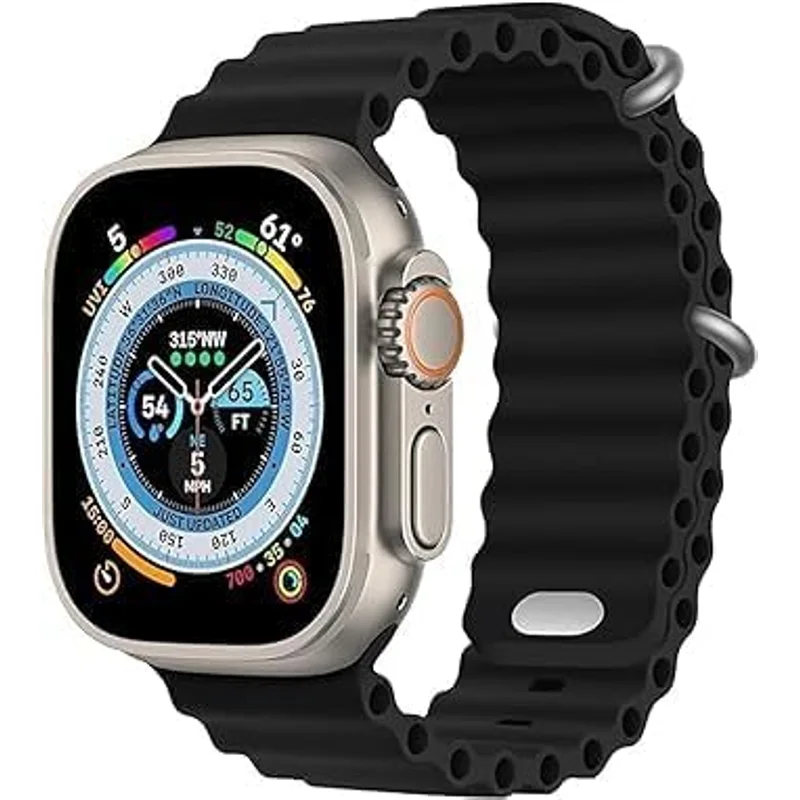 سوار سيليكون نوباتيا بتصميم أمواج المحيط لساعات Apple Watch
